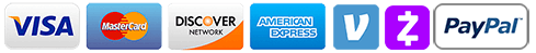Payment Methods: Cash, Checks, Credit/Debit Cards, PayPal, Zelle, and Venmo